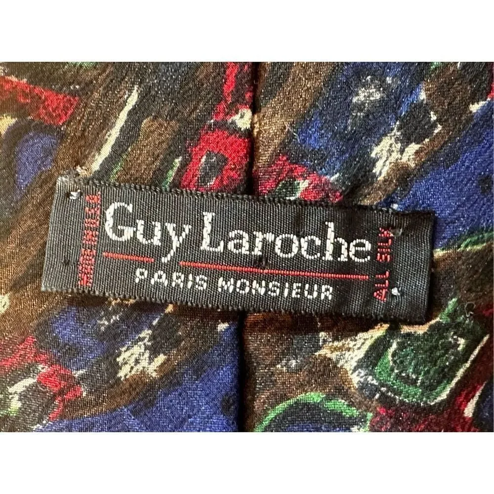 Guy Laroche Paris Monsieur 100% silk tie - made in the USA